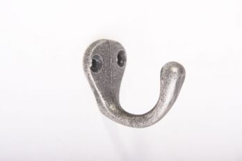 Kapstokhaakje enkel zilver antiek 37mm