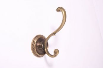 Klassieke kapstokhaak jas en hoed brons antiek 115mm