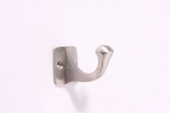 Kapstokhaak/jashaak Geborsteld nikkel 29mm