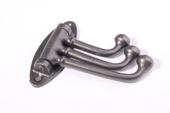Kapstokhaak/handdoekhaak 76mm metaal grijs (tinkleur)