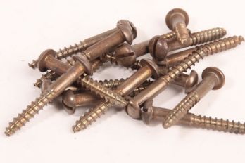 Schroeven bolkop 4.5 x 35mm brons antiek gleuf 100 stuks