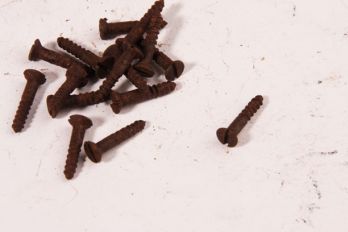 Schroeven platkop 3.0 x 16mm roest gleuf 100 stuks