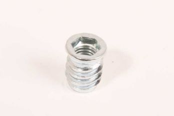 Rampamoer M10 x 20mm wit verzinkt - inschroefmoer per 10 stuks