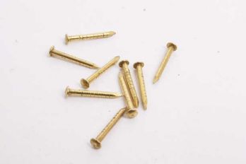 Nagels messing massief bolkop 1.5 x 15mm per 200 gram of 1 kg