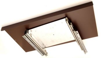 TV uitschuifplateau enkel bruin 650mm zs