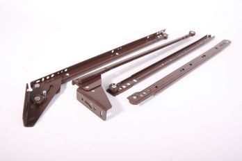 Klepladegeleider paar bruin 350mm of 400mm met 100mm klep