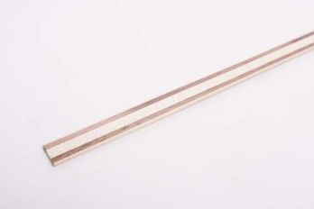 Houten strip voor infrees marquetrie lichte en donker bies per 2