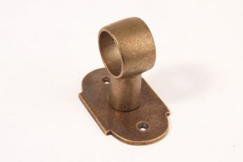 Steun voor buis 25mm brons antiek Verticaal