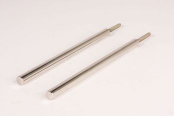 Wijnfles muursteun blinkend nikkel per set van twee stuks + M6x70 stokeind