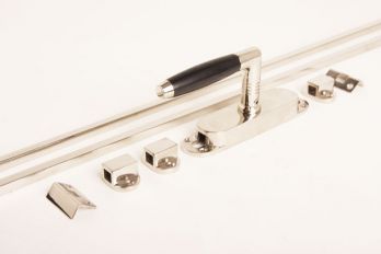 Krukespagnolet tonmodel blinkend nikkel met stangen
