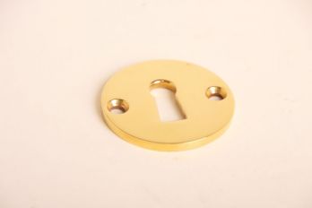Sleutelrozet massief messing polijst of brons antiek rond 50mm