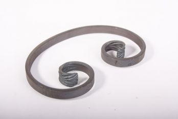 Smeedijzeren sierhoek 200mm blank onafgewerkt