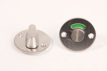 WC sluiting geborsteld RVS rond 51mm groen/rood 8mm
