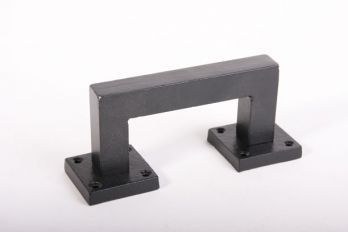 Deurgreep robuust vierkant zwart 130mm