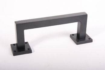 Industriële deurgreep vierkant robuust 205mm zwart