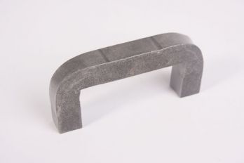Greep robuust vierkant met ronde hoek antiek grijs 130mm