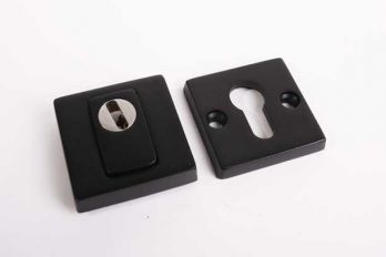 SKG*** rozet vierkant profielcilinder veiligheidsbeslag met kerntrek zwart