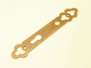 Deurplaat brons antiek of roest met cilindergat per stuk