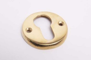Cilinderrozet rond voor PC cilinderslot in messing polijst