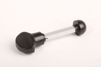 WC sluiting stift met knop in zwart