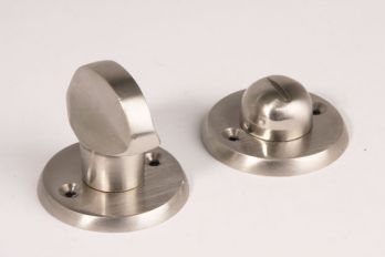 WC sluiting geborsteld of blinkend nikkel met ronde rozetten