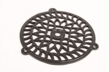 Rooster zwart gietijzer rond 160mm