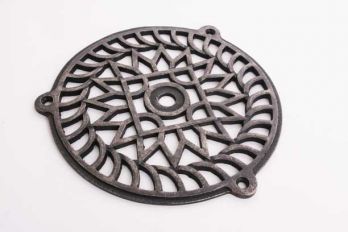 Rond rooster voor buiten zilver antiek 160mm van messing - outdoor