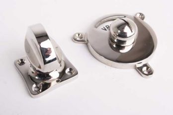 WCsluiting tonmodel vrij bezet z/w blinkend nikkel platte knop