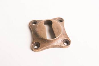 Sleutelrozet jaren twintig brons antiek 37mm