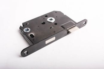 WC slot 63mm zwart 8mm links/rechts met wit verzinkte sluitplaat