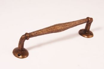 Deurgreep robuust klassiek landelijk brons antiek messing 240mm