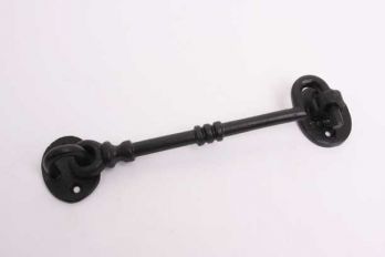 Kajuithaak of windhaak gietijzer zwart 150mm (165mm totaal)