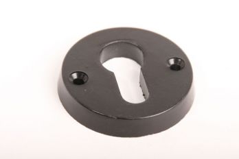 Cilinderrozet zwart bakeliet oude look 54mm