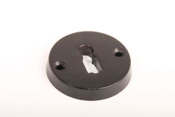 Sleutelrozet zwart bakeliet oude look 54mm