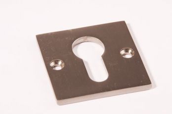 Rozet Bauhaus geborsteld nikkel vierkant 50mm voor cilinderslot