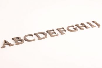 Letters voor namen en tekst brons antiek A-Z, &, @, - 40mm