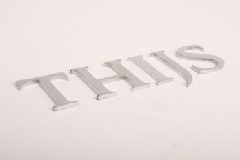 Letters Geborsteld Chroom A-Z, &, @, - 80mm zs