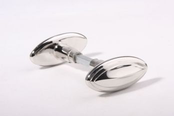 Deurknop (paar) blinkend nikkel binnendeur 78mm