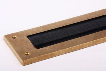 Tochtwering brons antiek met zwarte borstel 325mm