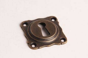 Sleutelrozet klassiek 43mm met sleutelgat brons antiek