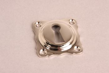 Sleutelrozet 43 mm met sleutelgat Blinkend nikkel