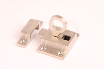 Raamknip voor valraam geborsteld nikkel 57x38mm