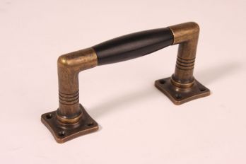 Deurgreep 155mm ton-model brons antiek - zwart ebben