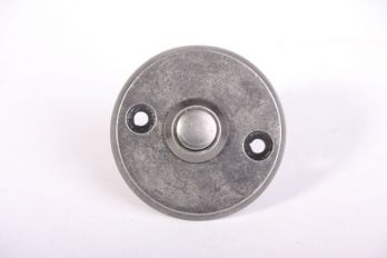 Deurbel rond zilver antiek 50mm
