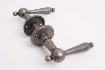 Deurkruk zilver antiek landelijk klassiek per paar inclusief rozetten