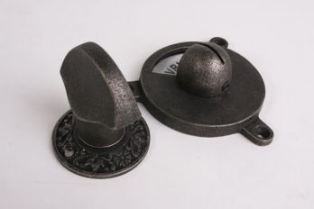 WC sluiting klassiek vrij bezet zwart wit - zilver antiek