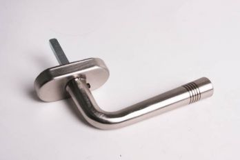 Raamkruk voor draai-kiep raam jaren twintig geborsteld nikkel