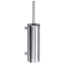 WC-borstel met geborsteld RVS koker wandmodel