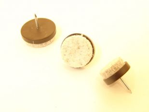 Viltschijfje met nagel 25mm voor stoelen of tafels per 4 stuks