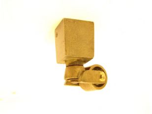 Wieltje antiek brons vierkant 25mm/57mm